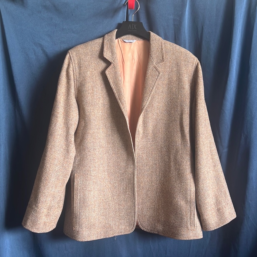 Liz Claiborne Vintage Union Made Wool Jacket w/ Herringbone detail